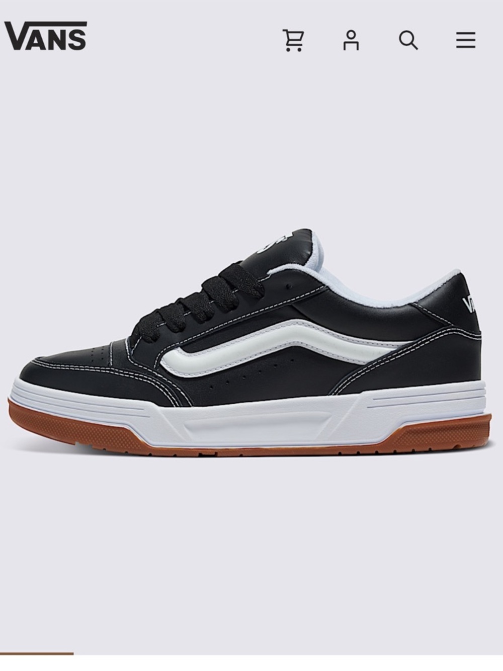 Vans Black White Low-Top Sneakers with Gum Sole